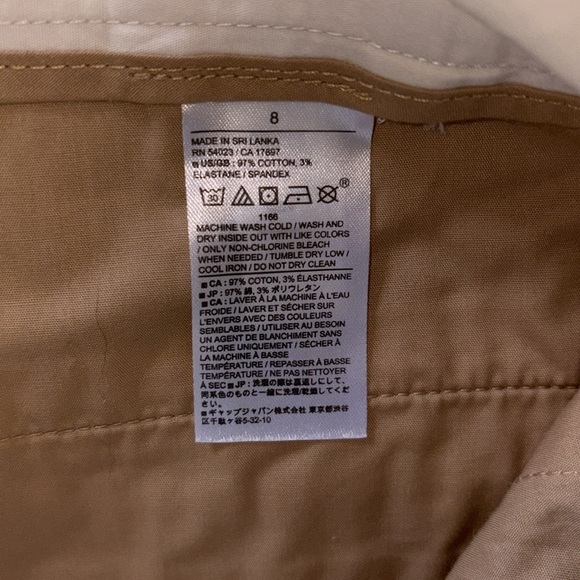 Banana Republic shorts  high waisted cotton/spandex  cream colored zip front NWT - Picture 3 of 11